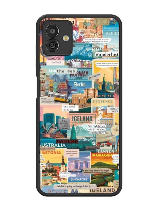 Travel Inspiration Collage Glossy Metal Phone Cover for Samsung Galaxy M13 (5G)