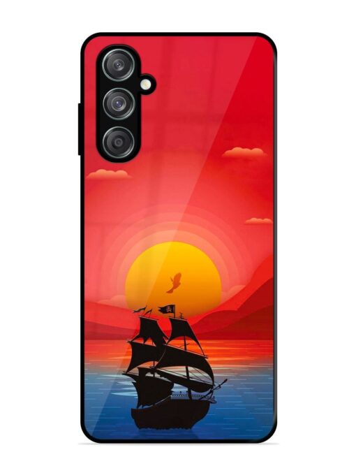 Sunset Sail Glossy Metal Phone Cover for Samsung Galaxy M15 (5G) Zapvi