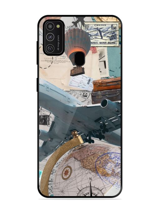 Adventure Awaits Glossy Metal Phone Cover for Samsung Galaxy M21 (2021) Zapvi