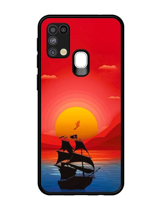 Sunset Sail Glossy Metal Phone Cover for Samsung Galaxy M31 Zapvi