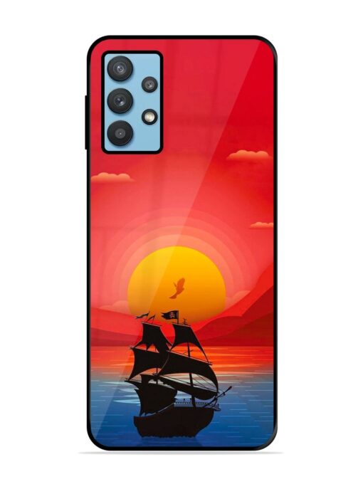 Sunset Sail Glossy Metal Phone Cover for Samsung Galaxy M32 (5G)