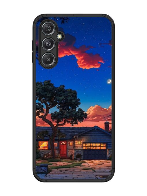 Serene Suburban Twilight Glossy Metal Phone Cover for Samsung Galaxy M34 (5G)