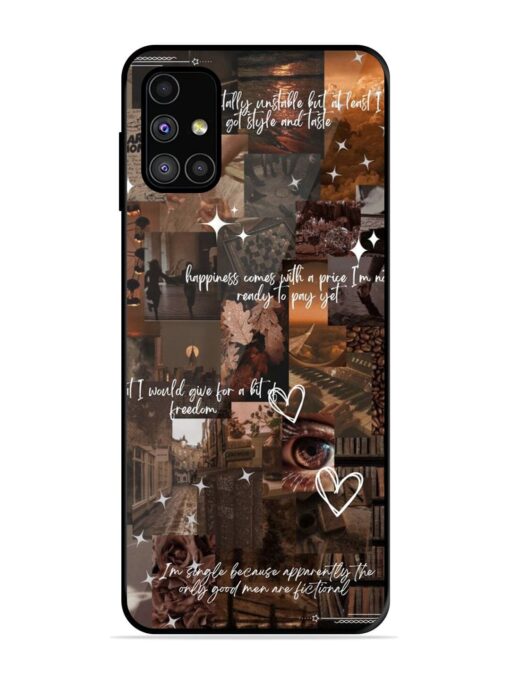 Melancholy Aesthetic Glossy Metal Phone Cover for Samsung Galaxy M51