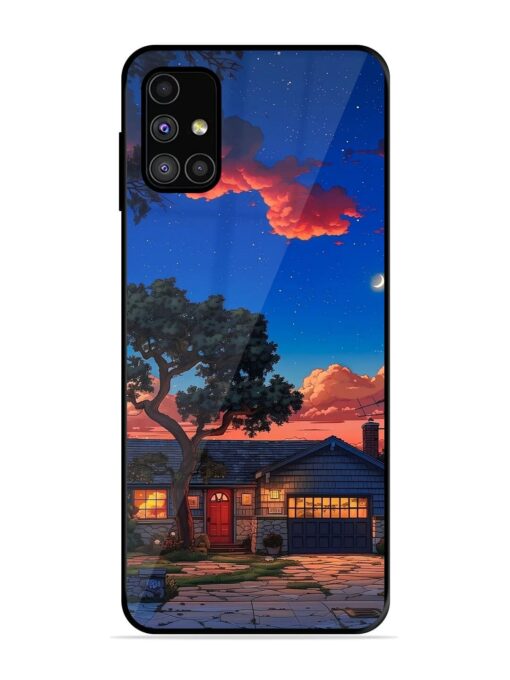 Serene Suburban Twilight Glossy Metal Phone Cover for Samsung Galaxy M51