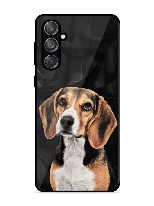 Beagle Portrait Glossy Metal Phone Cover for Samsung Galaxy M55 (5G)