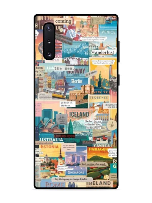 Travel Inspiration Collage Glossy Metal Phone Cover for Samsung Galaxy Note 10