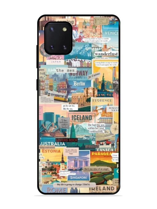 Travel Inspiration Collage Glossy Metal Phone Cover for Samsung Galaxy Note 10 Lite