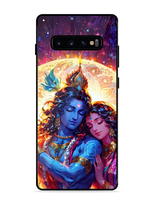 Radha Krishna Art Glossy Metal Phone Cover for Samsung Galaxy S10 Plus Zapvi