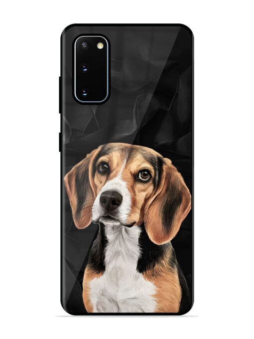 Beagle Portrait Glossy Metal Phone Cover for Samsung Galaxy S20 Zapvi