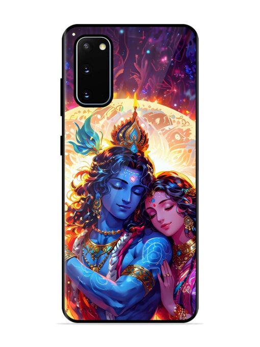 Radha Krishna Art Glossy Metal Phone Cover for Samsung Galaxy S20 Zapvi