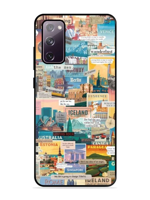 Travel Inspiration Collage Glossy Metal Phone Cover for Samsung Galaxy S20 Fe (5G) Zapvi