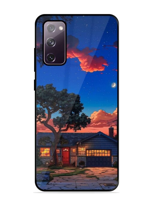 Serene Suburban Twilight Glossy Metal Phone Cover for Samsung Galaxy S20 Fe (5G) Zapvi