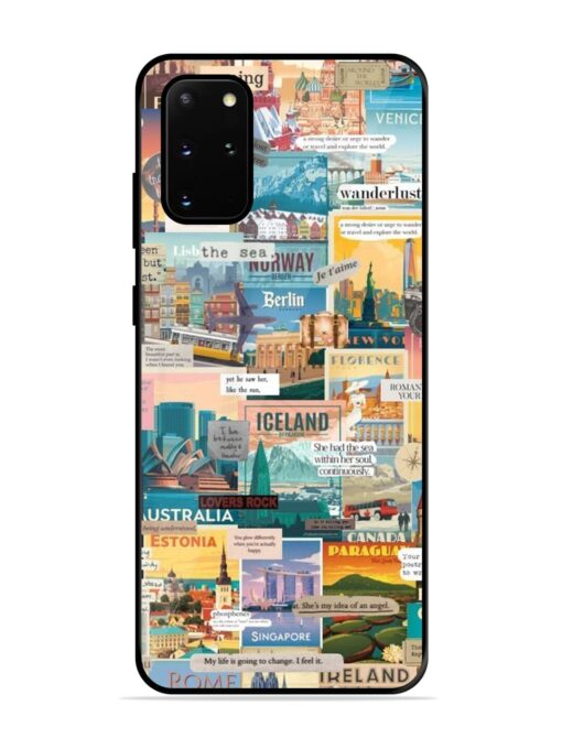 Travel Inspiration Collage Glossy Metal Phone Cover for Samsung Galaxy S20 Plus Zapvi