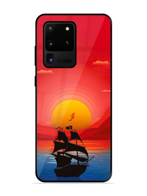 Sunset Sail Glossy Metal Phone Cover for Samsung Galaxy S20 Ultra Zapvi