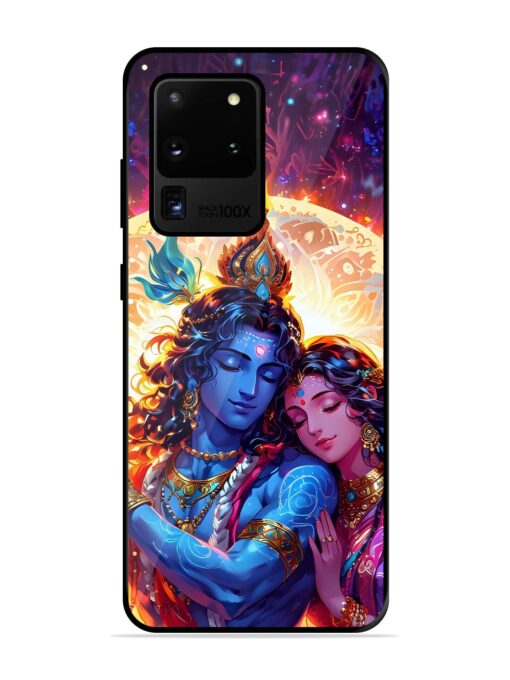 Radha Krishna Art Glossy Metal Phone Cover for Samsung Galaxy S20 Ultra Zapvi