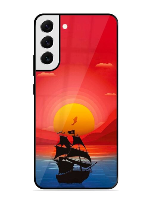 Sunset Sail Glossy Metal Phone Cover for Samsung Galaxy S21 Fe (5G) Zapvi