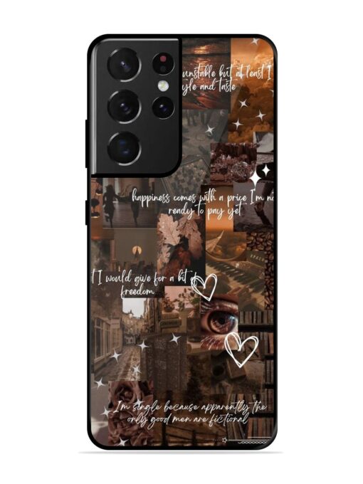 Melancholy Aesthetic Glossy Metal Phone Cover for Samsung Galaxy S21 Ultra Zapvi