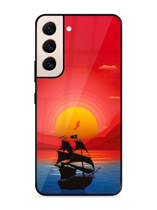 Sunset Sail Glossy Metal Phone Cover for Samsung Galaxy S22 (5G)