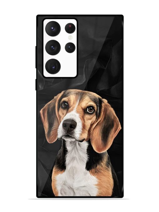 Beagle Portrait Glossy Metal Phone Cover for Samsung Galaxy S22 Ultra Zapvi