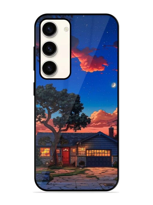 Serene Suburban Twilight Glossy Metal Phone Cover for Samsung Galaxy S23 (5G) Zapvi