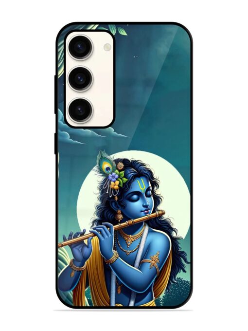 Krishna's Divine Flute Glossy Metal Phone Cover for Samsung Galaxy S23 (5G) Zapvi