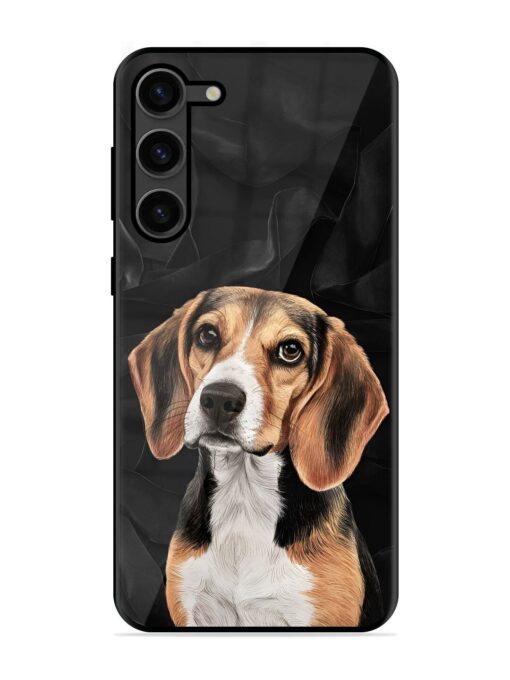 Beagle Portrait Glossy Metal Phone Cover for Samsung Galaxy S23 Plus (5G) Zapvi