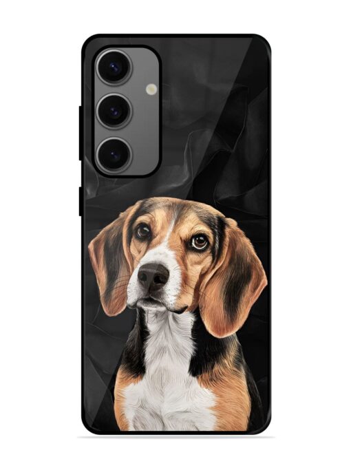 Beagle Portrait Glossy Metal Phone Cover for Samsung Galaxy S24 (5G) Zapvi