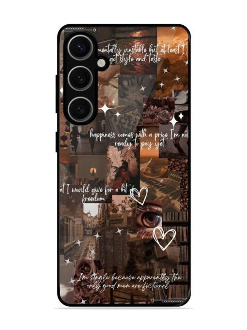 Melancholy Aesthetic Glossy Metal Phone Cover for Samsung Galaxy S24 Plus (5G) Zapvi