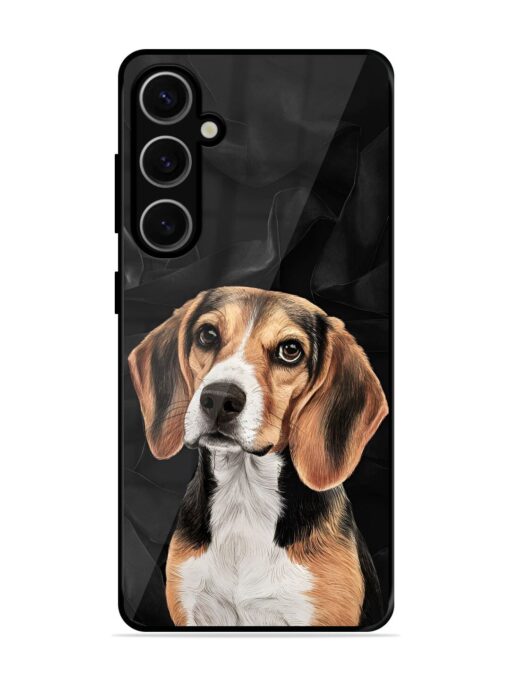 Beagle Portrait Glossy Metal Phone Cover for Samsung Galaxy S24 Plus (5G) Zapvi