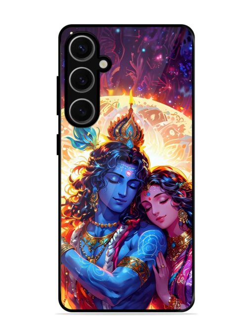 Radha Krishna Art Glossy Metal Phone Cover for Samsung Galaxy S24 Plus (5G) Zapvi