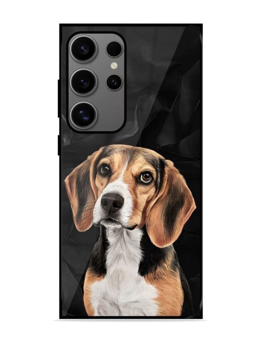 Beagle Portrait Glossy Metal Phone Cover for Samsung Galaxy S24 Ultra (5G) Zapvi