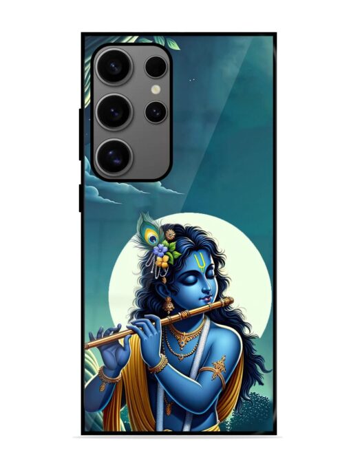 Krishna's Divine Flute Glossy Metal Phone Cover for Samsung Galaxy S24 Ultra (5G) Zapvi