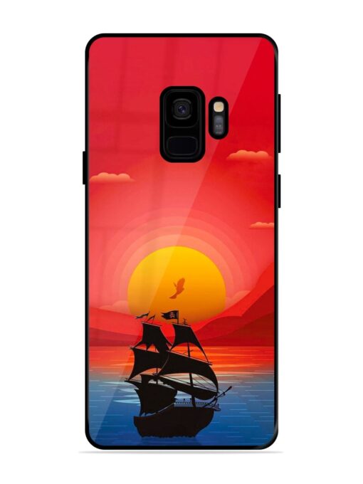 Sunset Sail Glossy Metal Phone Cover for Samsung Galaxy S9 Zapvi