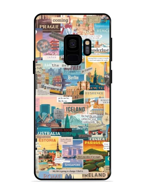 Travel Inspiration Collage Glossy Metal Phone Cover for Samsung Galaxy S9 Zapvi