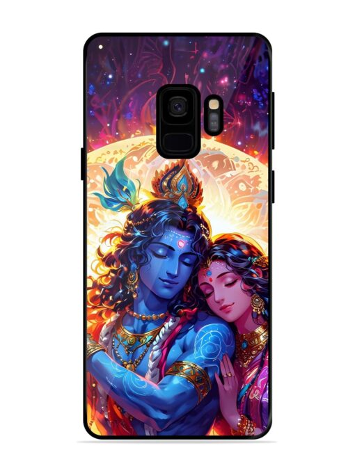 Radha Krishna Art Glossy Metal Phone Cover for Samsung Galaxy S9 Zapvi