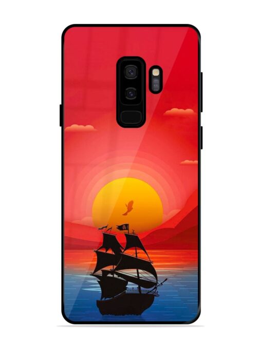 Sunset Sail Glossy Metal Phone Cover for Samsung Galaxy S9 Plus Zapvi