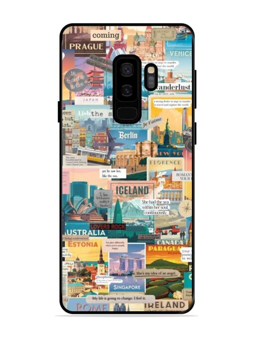 Travel Inspiration Collage Glossy Metal Phone Cover for Samsung Galaxy S9 Plus Zapvi