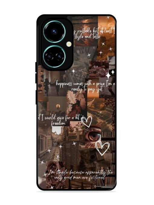 Melancholy Aesthetic Glossy Metal Phone Cover for Tecno Camon 19 Zapvi