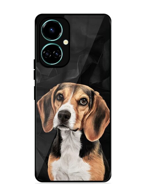 Beagle Portrait Glossy Metal Phone Cover for Tecno Camon 19 Zapvi