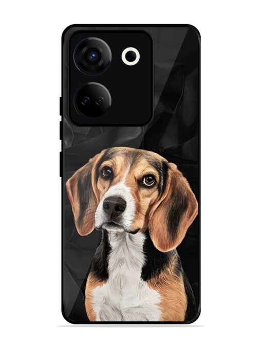 Beagle Portrait Glossy Metal Phone Cover for Tecno Camon 20 Zapvi