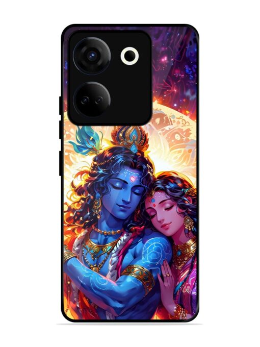 Radha Krishna Art Glossy Metal Phone Cover for Tecno Camon 20 Zapvi