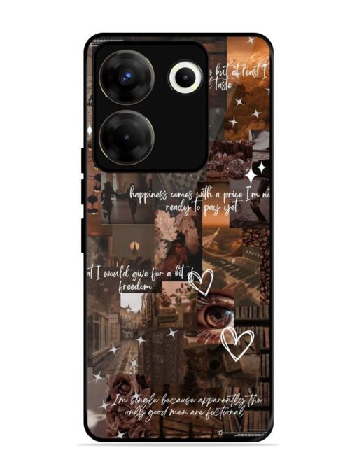 Melancholy Aesthetic Glossy Metal Phone Cover for Tecno Camon 20 Pro (5G) Zapvi