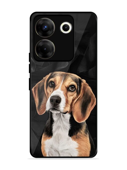 Beagle Portrait Glossy Metal Phone Cover for Tecno Camon 20 Pro (5G)