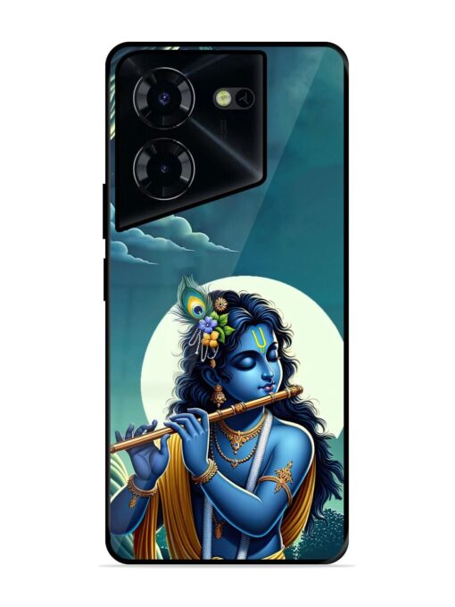 Krishna's Divine Flute Glossy Metal Phone Cover for Tecno Pova 5 Pro (5G) Zapvi