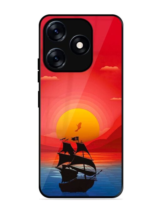 Sunset Sail Glossy Metal Phone Cover for Tecno Spark 10 (5G) Zapvi