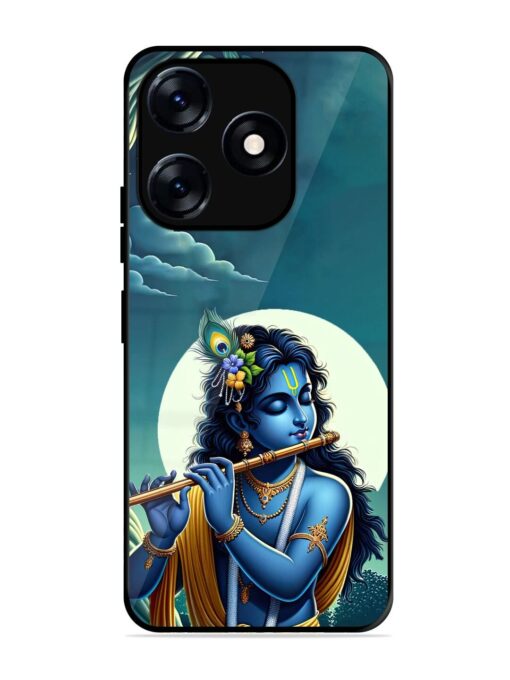 Krishna's Divine Flute Glossy Metal Phone Cover for Tecno Spark 10 (5G) Zapvi