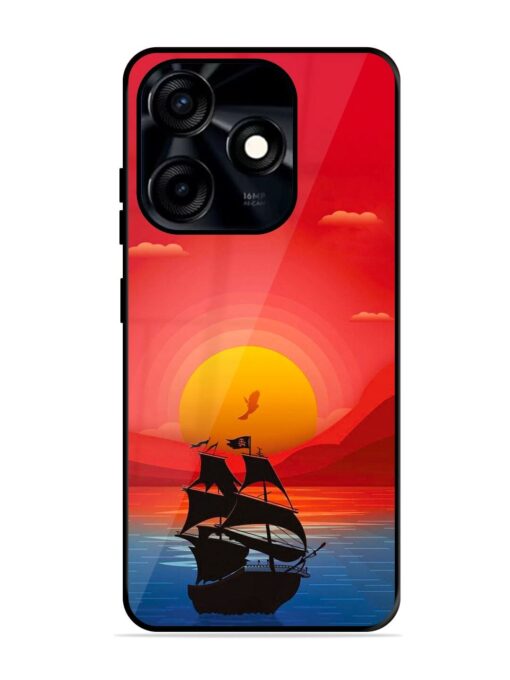 Sunset Sail Glossy Metal Phone Cover for Tecno Spark 10C