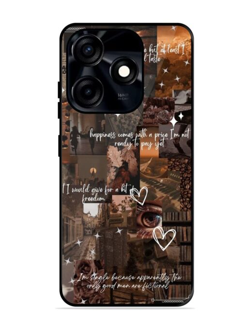 Melancholy Aesthetic Glossy Metal Phone Cover for Tecno Spark 10C