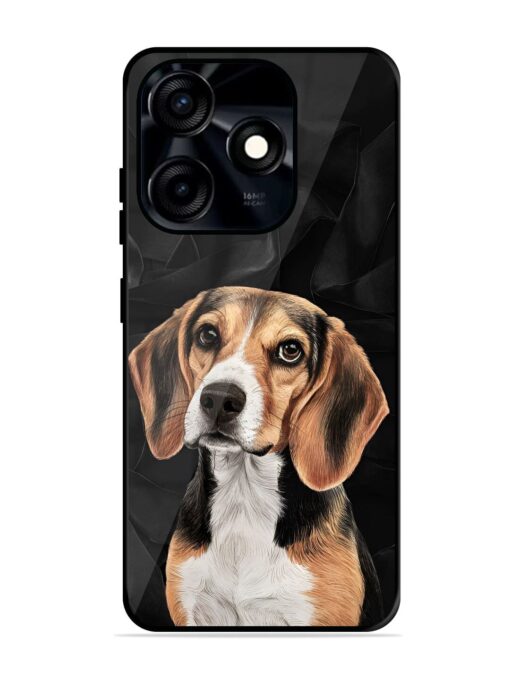 Beagle Portrait Glossy Metal Phone Cover for Tecno Spark 10C