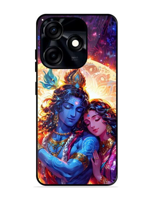 Radha Krishna Art Glossy Metal Phone Cover for Tecno Spark 10C Zapvi